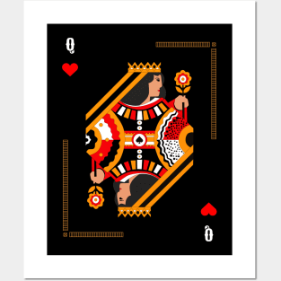 Queen of Hearts - Poker Card Design Posters and Art